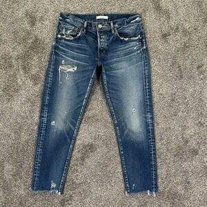 Moussy Howa Vintage‎ Distressed High Rise Tapered Jean Women No Size Tag 31x26